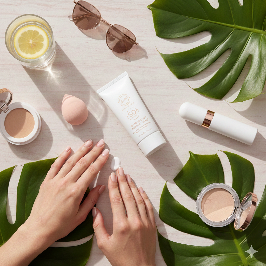 Comment mettre une crème solaire sous le maquillage (sans effet gras)