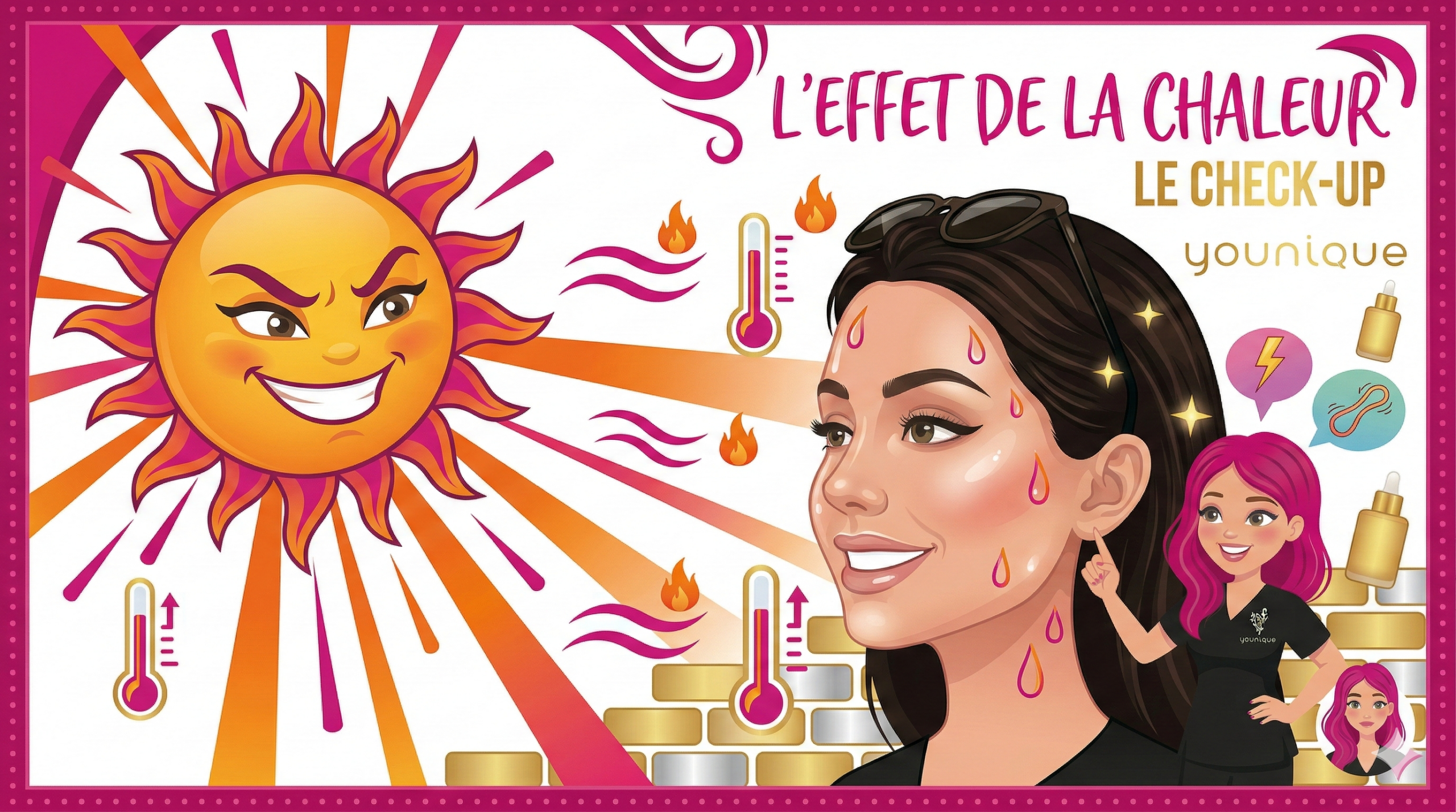 Illustration effet chaleur sur le teint