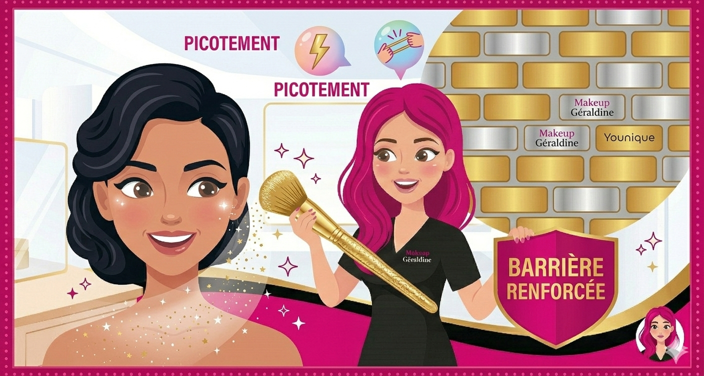 Géraldine technique application teint Younique