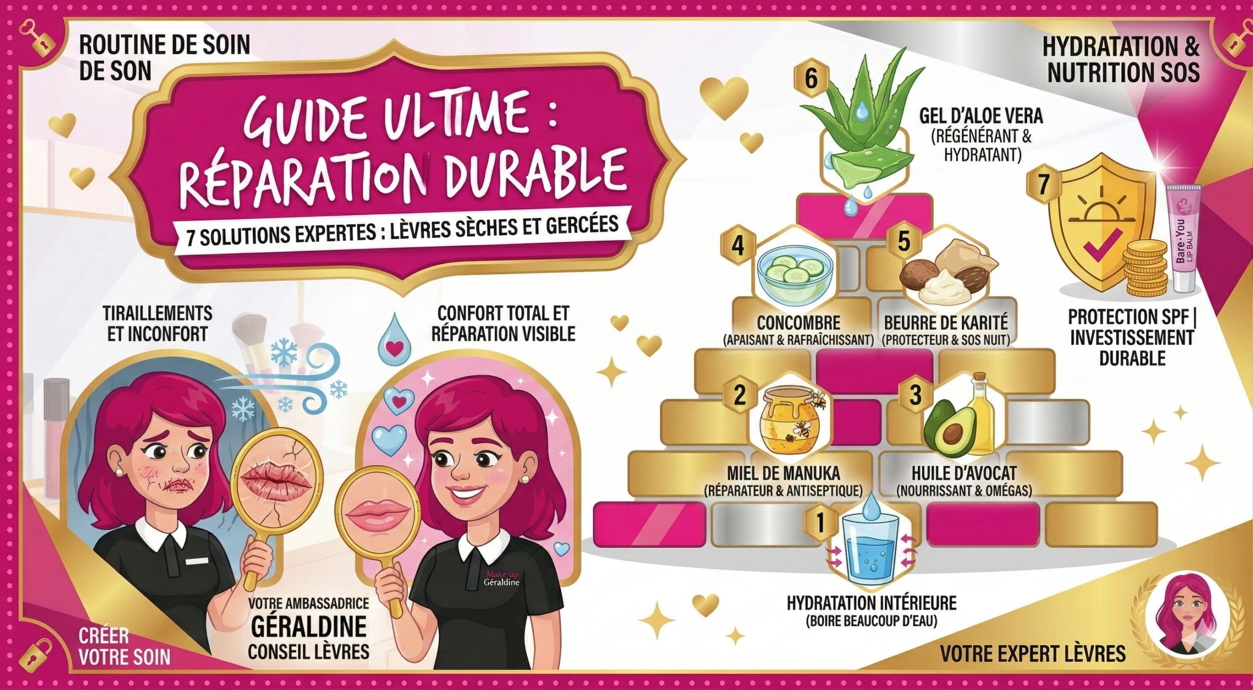 Lèvres sèches : que faire pour les réparer rapidement ?